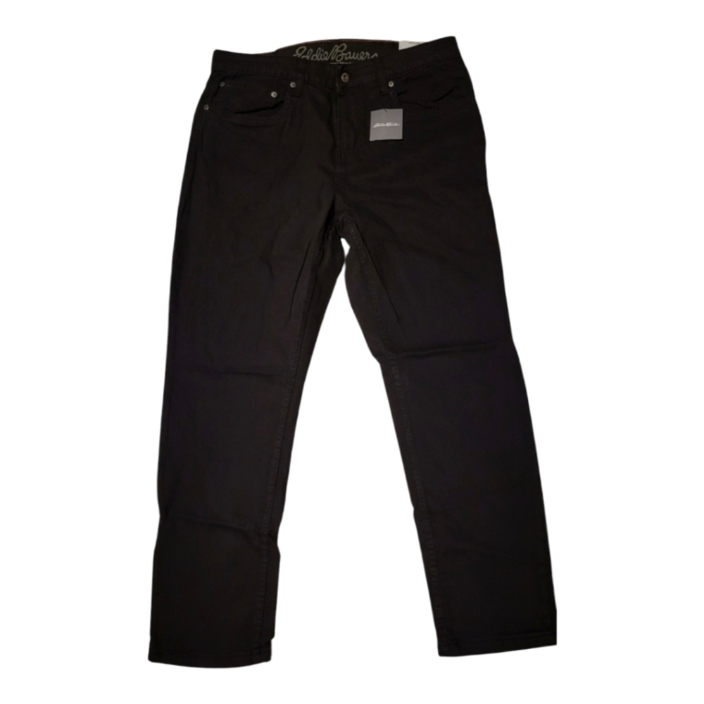 NWT Eddie Bauer comfort flex jeans slim fit black. 34 X 30